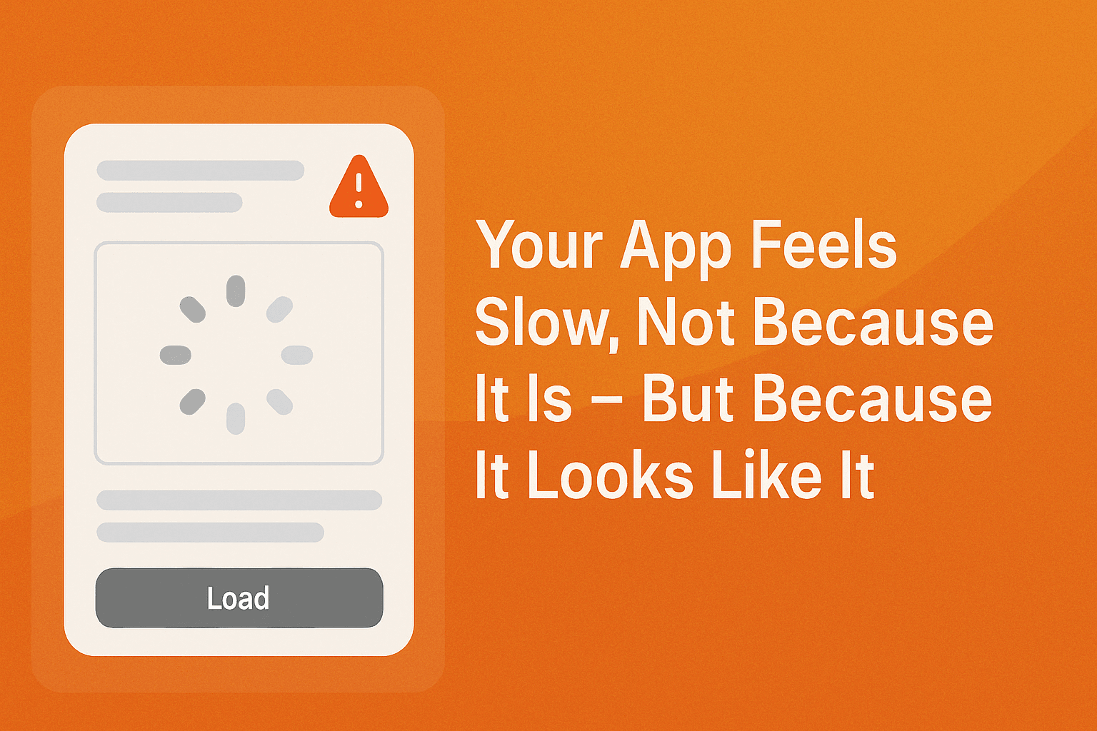 Caching is not cheating: Perceived performance wins